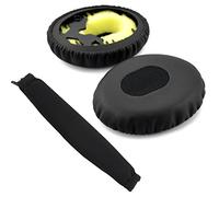 Geekria Earpad for Bose QC3, ON Ear, QuietComfort 3 Headphone Replacement Ear Pad + Headband Cover/Ear Cushion/Ear Cups/Ear Cover/Earpads Repair Parts/Headband Protector (Black)