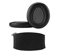 Geekria Earpad for Sony MDR-10RBT MDR-10RNC MDR-10R Headphone Replacement Ear Pad + Headband Cover/Ear Cushion/Ear Cups/Ear Cover/Earpads Repair Parts/Headband Protector (Black)