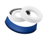 Geekria Earpad Replacement for Playstation Gold Wireless/Sony PS4 / PS3 / PSV Gold Wireless Headphone Ear Pad and Headband Pad/Ear Cushion + Headband Cushion/Repair Parts Suit (White/Blue)