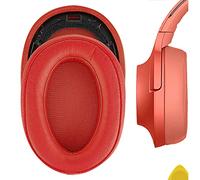 Geekria Earpad Replacement for Sony MDR 100ABN WH H900N Headphone Replacement Ear Pad Earpads Ear Cushion Ear Cover Earpads Repair Parts (Red)