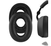 Geekria Elite - Almohadillas de repuesto de piel de oveja para auriculares Bowers & Wilkins B&W PX7, almohadillas para los oídos, piezas de reparación (negro)