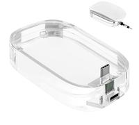 Geekria Estación de Carga para ratón, Base de Carga de acrílico, Soporte para ratón, Compatible con Apple Magic Mouse (USB-C), Accesorios Magic Mouse (Transparente)