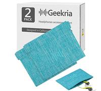 Geekria - Estuche a presión para Auriculares/Estuche Protector Universal para audífonos/Estuche de Bolsillo para audífonos/Monedero para Cambio de Monedero/Bolsa de Viaje portátil (Azul) (2)…