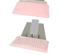 GEEKRIA Estuche Compacto para Teclado, Funda de Viaje de Cuero Vegano, con Soporte para teléfono y Tableta, Compatible con Logitech K380/Pebble Keys 2 K380s, Magic Keyboard (Rosa)