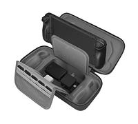 Geekria Estuche de transporte compatible con Steam Deck, estuche rígido de transporte portátil con bolsillo compatible con accesorios Steam Deck y bolsa de almacenamiento de cargador original (negro)