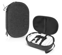 Geekria Estuche de Transporte para Gafas de Realidad Virtual Shield Compatible con Meta Q3, Bolsa de Viaje rígida para Accesorios de Juego, con Bandolera y Puerto de Carga (Negro)