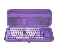 GEEKRIA Estuche para Teclado y ratón, Funda rígida de Viaje para Teclado Gaming Compacto de 84 Teclas, Compatible con Logitech Pop Keys, Nuphy Air75 y LOFREE Flow84 (Morado)