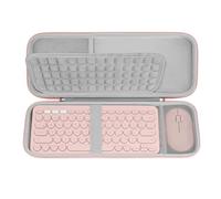 Geekria Estuche rígido de Transporte para Viaje, Compatible con Teclado Logitech K380/k380s + Mouse M350/M350s, Combo Pebble 2, Bolsa Protectora (Pink)