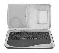 GEEKRIA Estuche rígido para Teclado de Viaje, Compatible con Microsoft ergonómico/Escritorio ergonómico/Teclado 3ra00022 (LXM-00004), Estuche ergonómico Combinado para Teclado y Mouse (Gris Oscuro)