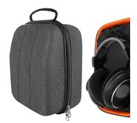 Geekria estuche Shield para auriculares supraaurales grandes, funda rígida de repuesto para viaje con compartimento para cables, compatible con auriculares HiFiMAN HE 1000 y SHURE SRH440 (gris oscuro)