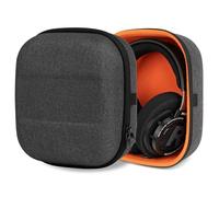 Geekria Estuche Shield para Auriculares supraaurales Grandes, Funda rígida de Repuesto para Viaje con Compartimento para Cables, Compatible con Sony MDR-Z1R y Denon AH-D9200 (Gris Oscuro)