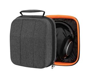 Geekria estuche Shield para auriculares supraaurales grandes, funda rígida de repuesto para viaje con compartimento para cables, compatible con auriculares HiFiMAN HE 1000 y SHURE SRH440 (gris oscuro)