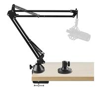 Geekria for Creators Brazo de micrófono compatible con Audio-Technica AT2020, AT2020USB, AT2020USB+, AT2035, ATR2500x, adaptador de montaje de brazo de brazo de micrófono, soporte de suspensión