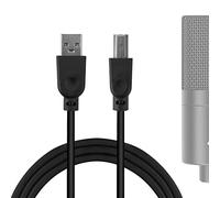 GEEKRIA for Creators Cable de micrófono USB a USB-B 8 pies / 250 CM, compatible con FIFINE K670, K683A, T669, T732, K670B, K780A Mic Cord (Negro)