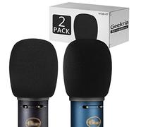 Geekria for Creators Funda de Espuma antipop Compatible con Blue Bluebird SL, Blackout Spark SL Mic, Filtro de Esponja (Negro, Pack de 2)