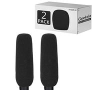Geekria for Creators - Gorro antiviento para micrófonos de 3/4" (2 cm) de diámetro, filtro de espuma de esponja compatible con Audio-Technica AT875R (4¾ pulgadas/lote de 2)