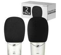 Geekria for Creators - Parabrisas de Espuma Compatible con Sennheiser MK 4, MK 8, TLM 107, TLM 107 STUDIOSET, TLM 49 Funda de Espuma antipop, Filtro de Espuma de Esponja (Negro / 2 Unidades)