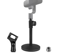GEEKRIA for Creators Soporte de micrófono de sobremesa telescópico, Compatible con Blue Yeti, Yeti X, Sona, Snowball Ice, Ember, Spark SL; Soporte de Escritorio Ajustable con Base lastrada