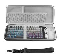 Geekria Funda combinada de teclado y mouse de 84 teclas, compatible con AULA F75 Pro / F75, Keychron K2 versión 2/K2/Q1/V1, ASUS ROG Azoth 75%, Redragon K673 PRO, bolsa de viaje rígida