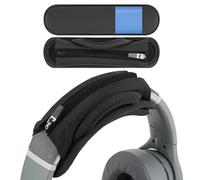Geekria Funda corta de repuesto para diadema con gancho y bucle, juego de almohadillas de gel refrescante, compatible con Skullcandy, Bose, JBL, accesorio de auriculares Sony, fácil instalación (negro