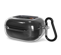 Geekria Funda de silicona compatible con auriculares inalámbricos JBL Live Flex 3, funda protectora para auriculares con gancho para llavero, puerto de carga accesible, LED frontal visible