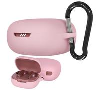 Geekria Funda de silicona compatible con auriculares inalámbricos JBL Live Pro 2TWS, funda protectora para auriculares con gancho para llavero, puerto de carga accesible, soporta carga inalámbrica