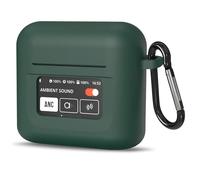 Geekria Funda de Silicona Compatible con Auriculares inalámbricos JBL Tour Pro 2, Funda Protectora para Auriculares con Gancho para Llavero, Puerto de Carga accesible (Verde)