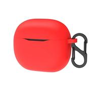 Geekria Funda de Silicona Compatible con Auriculares inalámbricos JBL Tune 125TWS True, Funda Protectora para Auriculares, Funda Protectora con Gancho para Llavero, Puerto de Carga accesible (Rojo)