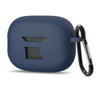 GEEKRIA Funda de Silicona Compatible con Auriculares inalámbricos JBL Vibe Beam True, Funda Protectora para Auriculares con Gancho para Llavero, Puerto de Carga accesible (Azul)