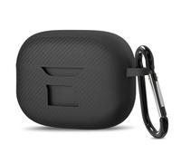 GEEKRIA Funda de silicona compatible con auriculares inalámbricos JBL Vibe Beam True, funda protectora para auriculares con gancho para llavero, puerto de carga accesible (negro)