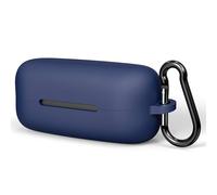 Geekria Funda de silicona compatible con auriculares inalámbricos Sony WF-C510, funda protectora para auriculares con gancho para llavero, puerto de carga accesible, LED frontal visible (azul)