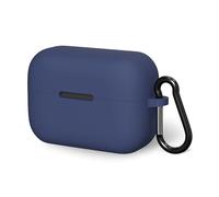 Geekria Funda de Silicona Compatible con Auriculares inalámbricos Soundcore by Anker AeroClip, Funda Protectora con Gancho para Llavero, Puerto de Carga accesible, Duradera (Azul)