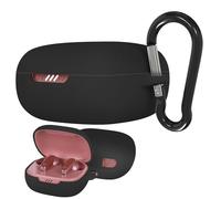 Geekria Funda de Silicona Compatible con JBL Live Pro 2TWS True Wireless Earbuds,Funda Protectora para Auriculares con Gancho para Llavero,Puerto de Carga accesible,soporta Carga inalámbrica(Negro)