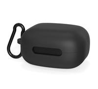 Geekria Funda de silicona compatible con Soundcore by Anker C40i True Wireless Earbuds, funda protectora para auriculares con gancho para llavero, puerto de carga accesible (negro)