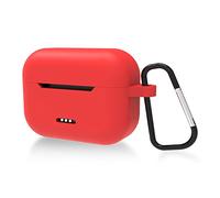 Geekria - Funda de Silicona Compatible con TOZO NC2 True Wireless Earbuds, Funda para Auriculares, Funda Protectora de Transporte con Gancho para Llavero, Puerto de Carga accesible (Rojo)