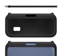 Geekria Funda de silicona para altavoz compatible con Bose SoundLink Max, funda protectora de piel suave, funda de repuesto para altavoces portátiles de viaje con correa para el hombro (negro)