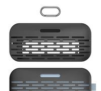 Geekria Funda de Silicona para Altavoz, Compatible con la Nueva Funda Bose SoundLink Flex, Protectora Impermeable y Suave Piel,de Repuesto,Funda de Transporte de Viaje con Gancho para Llavero(Negro)