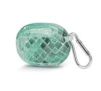 Geekria Funda de TPU compatible con auriculares Beats Studio Buds+ True Wireless, funda protectora para auriculares con gancho para llavero, puerto de carga accesible (verde)