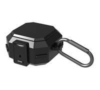 Geekria Funda de TPU compatible con Samsung Galaxy Buds2,Live, Pro True Wireless Earbuds,funda protectora para auriculares,funda de transporte con gancho para llavero, puerto de carga accesible(negro)