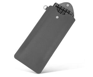 GEEKRIA Funda de transporte delgada para teclado de 84 teclas, compatible con MelGeek O2, LOFREE Flow84/Lite 84, Logitech MX Mechanical Mini, IQUNIX MQ80, funda de viaje de cuero vegano (gris oscuro)