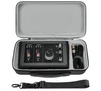 Geekria Funda de transporte para interfaz de audio, bolsa de viaje rígida compatible con Solid State Logic SSL 2 MKII/SSL 2 Plus MKII (gris oscuro)