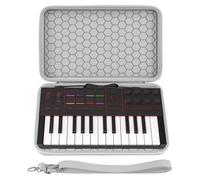 GEEKRIA Funda de transporte para interfaz de audio, compatible con Akai Professional MPK Mini IV, bolsa de viaje portátil de carcasa rígida de EVA (gris claro)