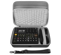 Geekria Funda de transporte para interfaz de audio, compatible con Elektron Digitakt II/Digitone II/Syntakt 12/Analog Heat MKII/bolsa de viaje rígida (gris oscuro)