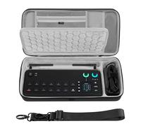 Geekria Funda de transporte para interfaz de audio, compatible con RØDE RØDECaster Video, bolsa de viaje portátil rígida de EVA (gris oscuro)