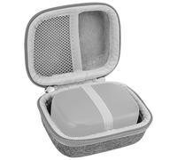GEEKRIA Funda de transporte para micrófono para Creators compatible con Hollyland Lark A1, Rode Wireless Micro, Boya mini, Maono Wave T1 Mini, funda de carga rígida para micrófono (gris claro)