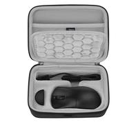 Geekria Funda de transporte para ratón, compatible con Razer DeathAdder V4 Pro, bolsa de viaje protectora rígida de EVA (gris oscuro)