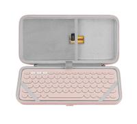 GEEKRIA Funda de Transporte para Teclado, Bolsa Protectora rígida para teclados compactos pequeños, Compatible con Logitech K380 y Logitech Pebble Keys 2 K380s (Rosa)
