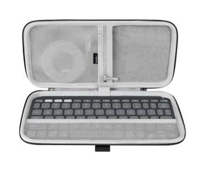 Geekria Funda de transporte para teclado, compatible con Logitech KEYS-to-GO 2, bolsa de viaje protectora rígida (gris oscuro)