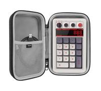 GEEKRIA Funda de Transporte para Teclado numérico, Compatible con 8BitDo Retro 18 Mechanical Numpad, EPOMAKER EK21, Bolsa portátil (Gris Oscuro)