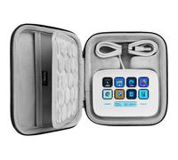 Geekria Funda de transporte personalizable para llaves, compatible con Elgato Stream Deck Neo, bolsa de viaje protectora rígida (gris oscuro)